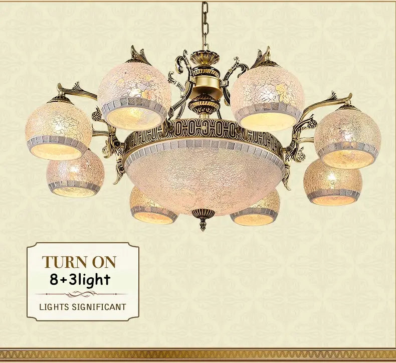European style Bronze double chandelier 3/5/6/8 Light for