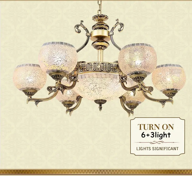 European style Bronze double chandelier 3/5/6/8 Light for