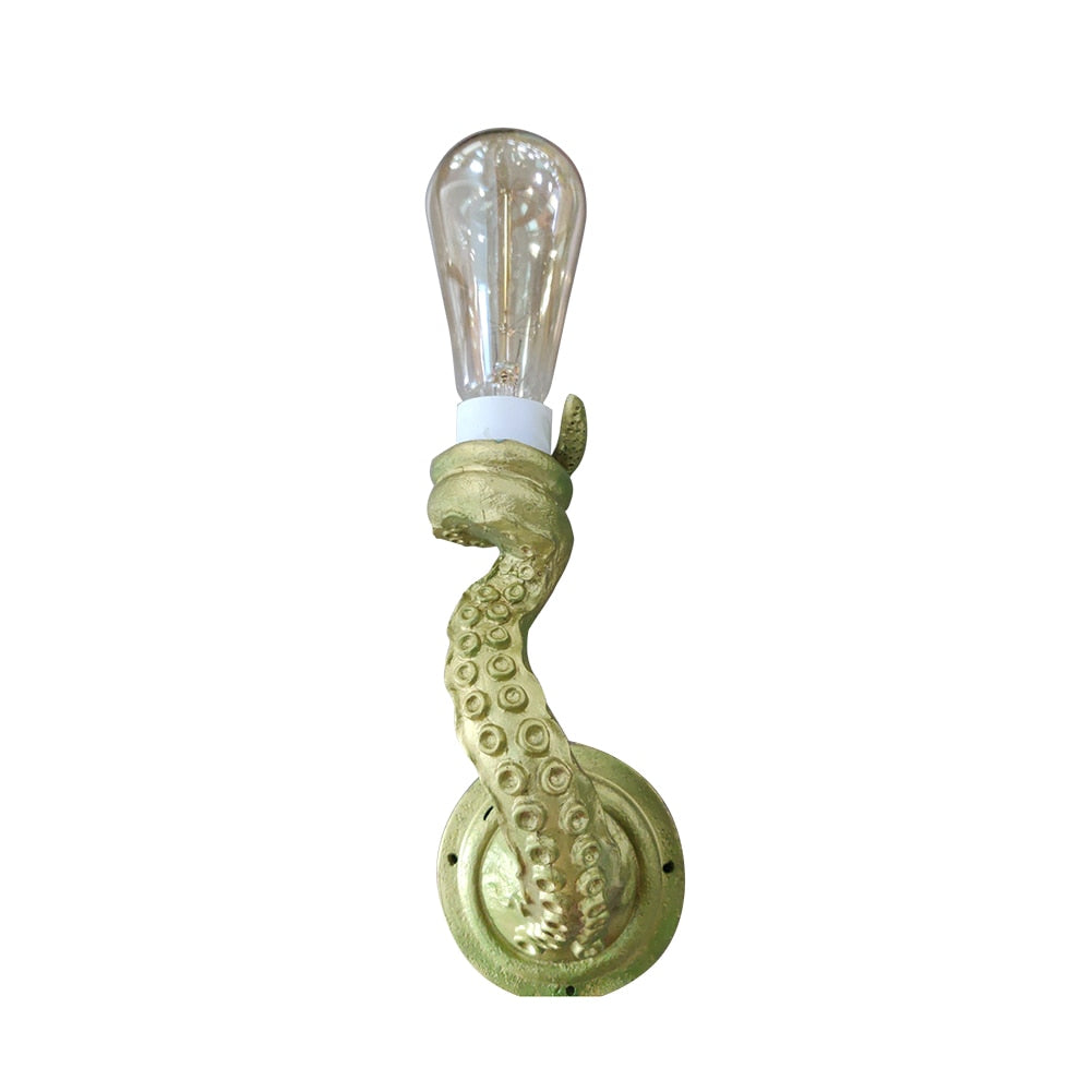 Retro Octopus Tentacle Wall Lamp Red, Purple, Green
