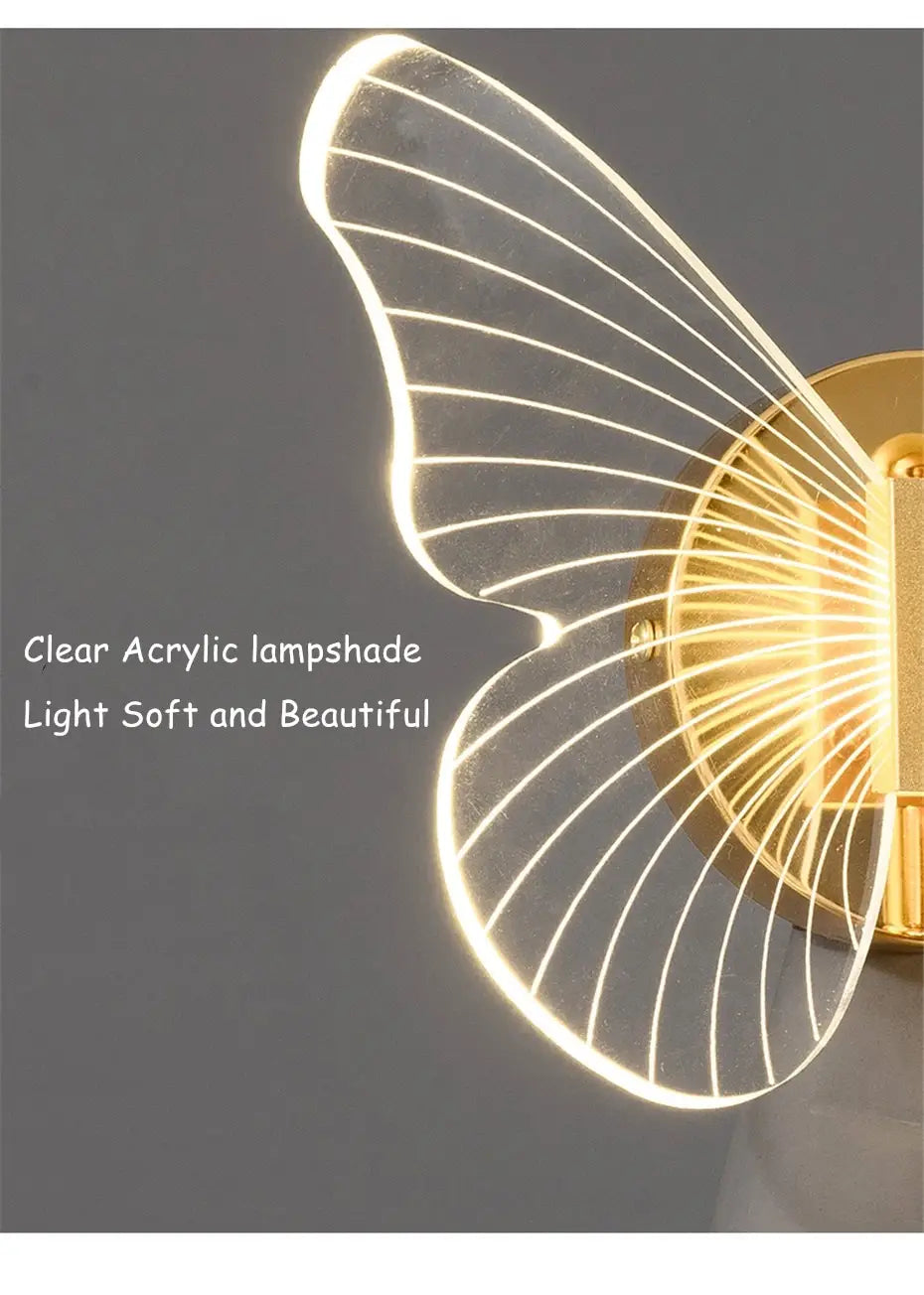 Nordic Art Deco LED Swan Wall Lamp for Bedroom Bedside wall
