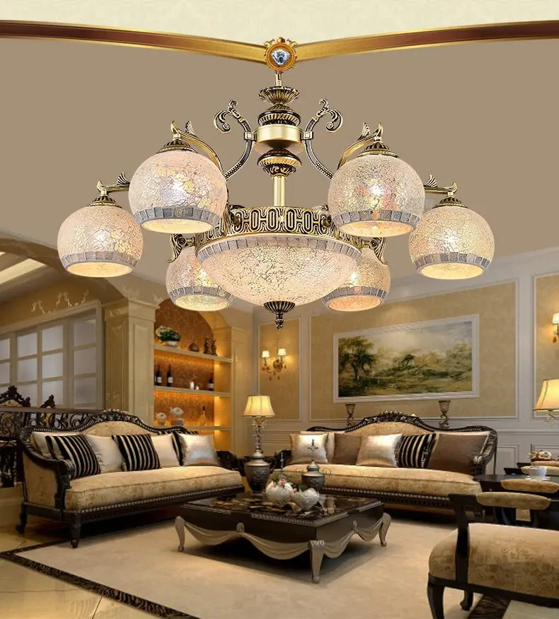 European style Bronze double chandelier 3/5/6/8 Light for