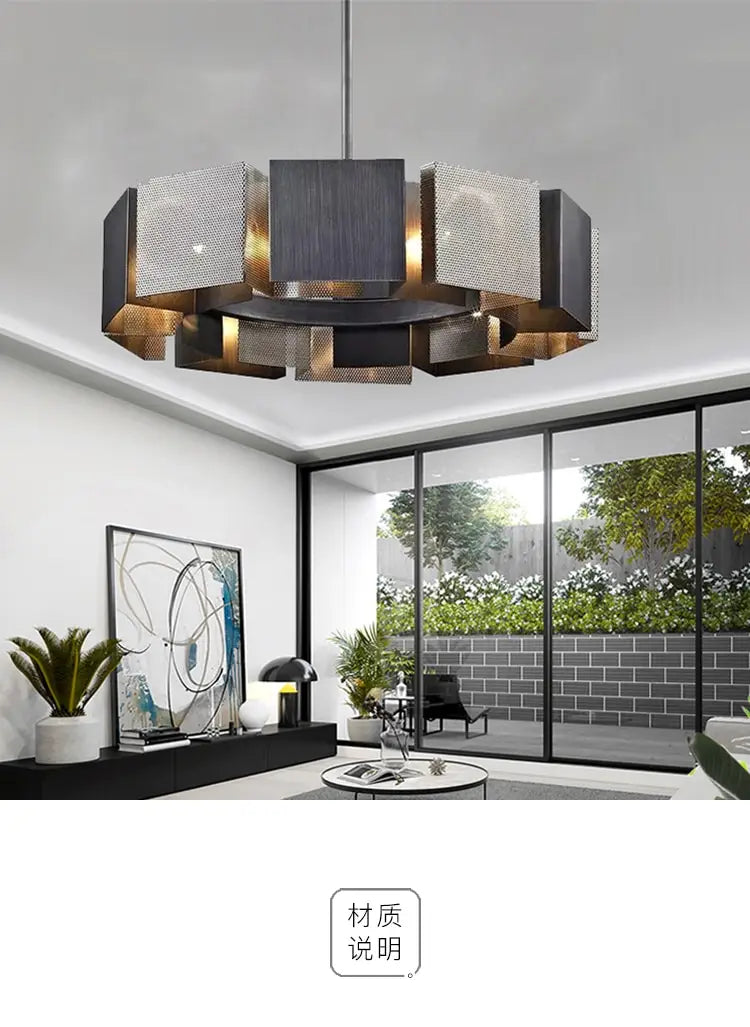 Cora - Postmodern Luxury Black Metal Iron art Round