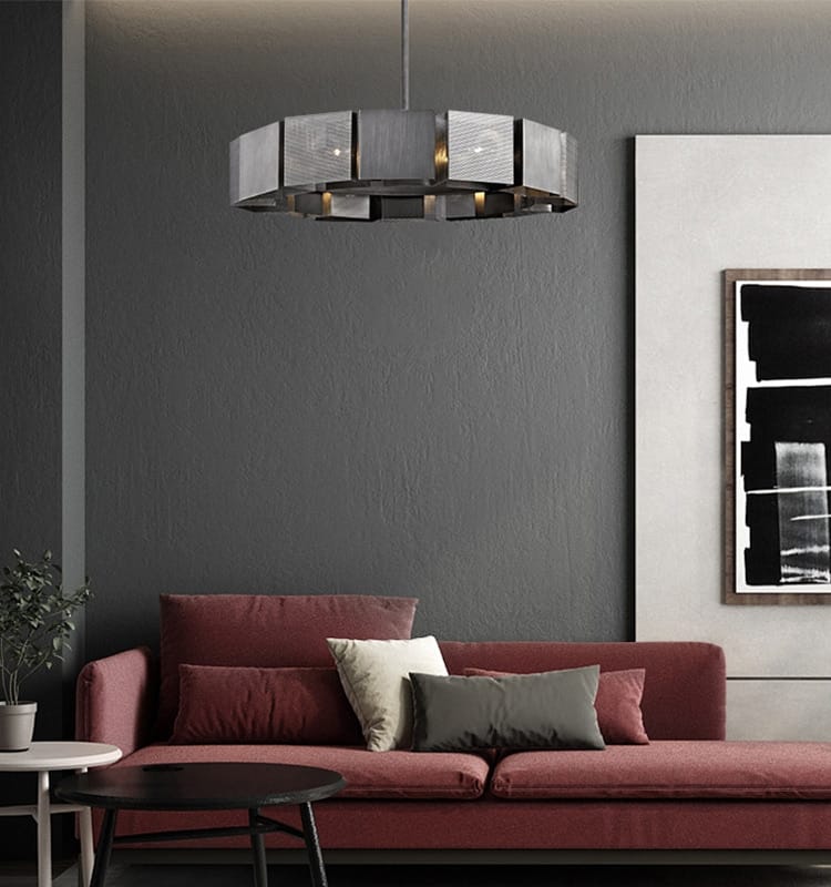 Cora - Postmodern Luxury Black Metal Iron art Round