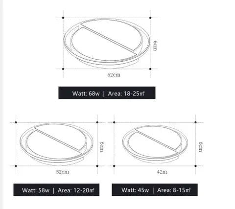 Modern Round Iron Living Room Chandelier Fixtures LED Lustre
