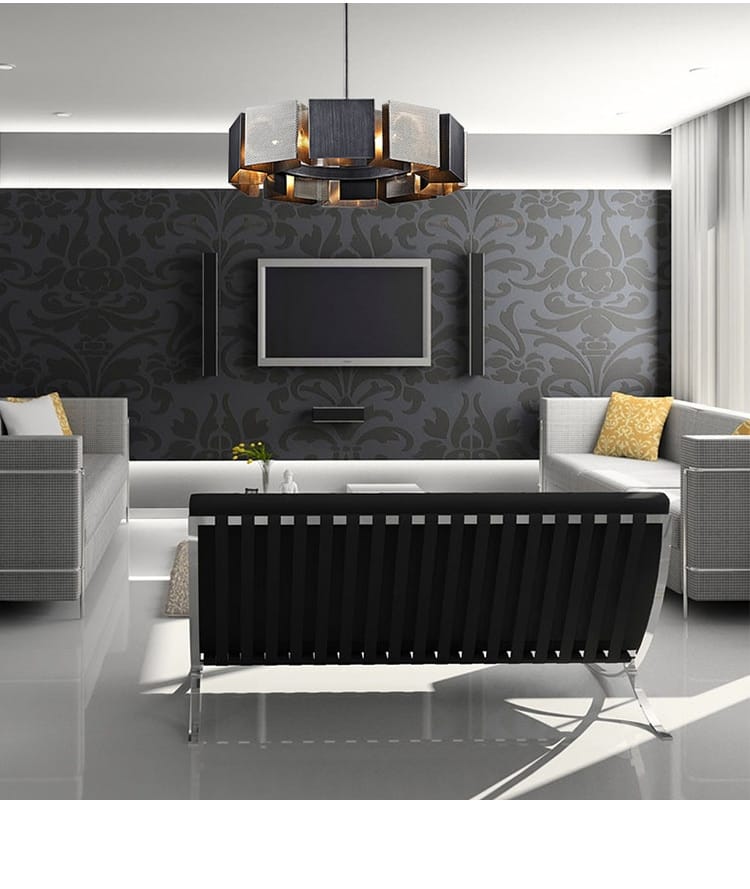 Cora - Postmodern Luxury Black Metal Iron art Round