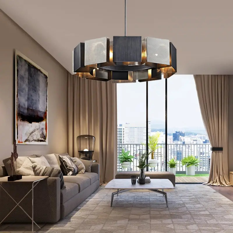 Cora - Postmodern Luxury Black Metal Iron art Round