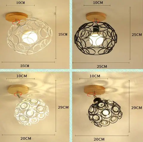 Creative crystal minimalist ceiling light Single wall