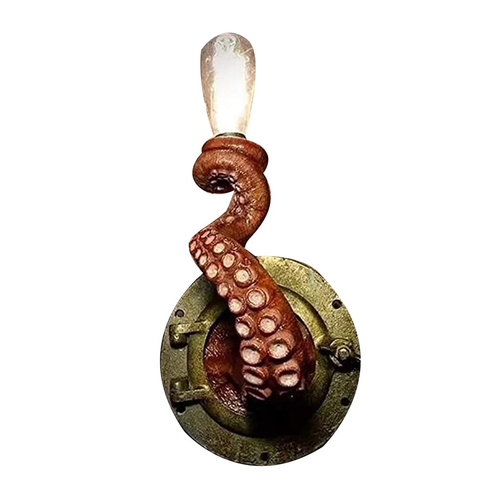 Retro Octopus Tentacle Wall Lamp Red, Purple, Green