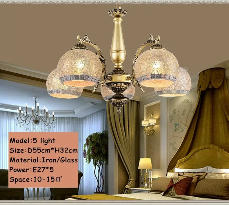 European style Bronze double chandelier 3/5/6/8 Light for