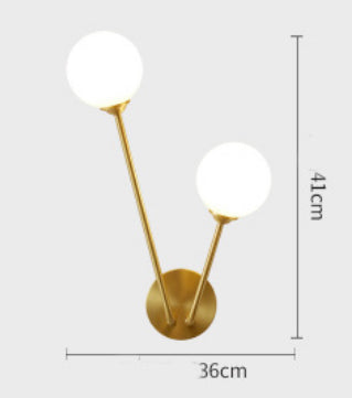 Copper Wall Lamp Simple Modern TV Background Wall Glass