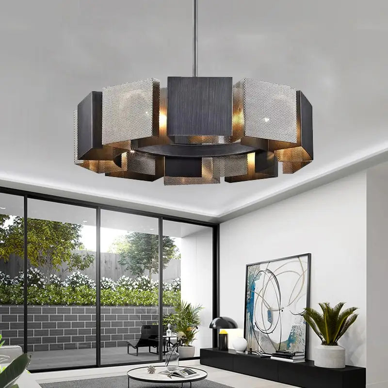 Cora - Postmodern Luxury Black Metal Iron art Round