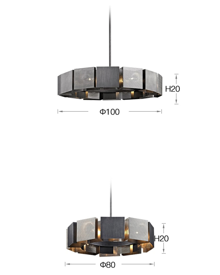 Cora - Postmodern Luxury Black Metal Iron art Round