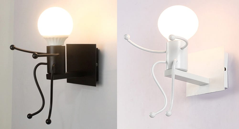 Modern Creative Minimalism Metal Robot Ants Lamps for Kids