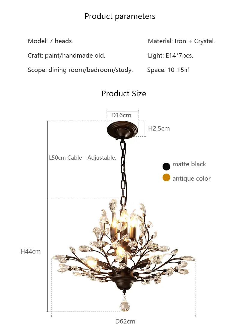 Arlyn - Nordic Vintage Candle Tree of Life Crystal