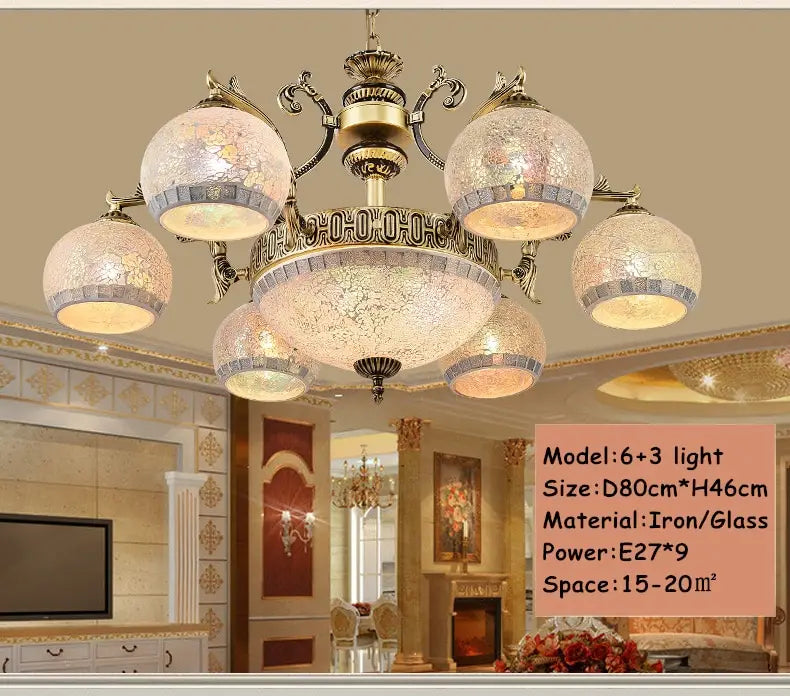 European style Bronze double chandelier 3/5/6/8 Light for