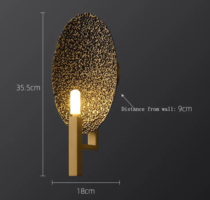 Post-modern Luxury Copper Wall Lamp Simple Creative Retro