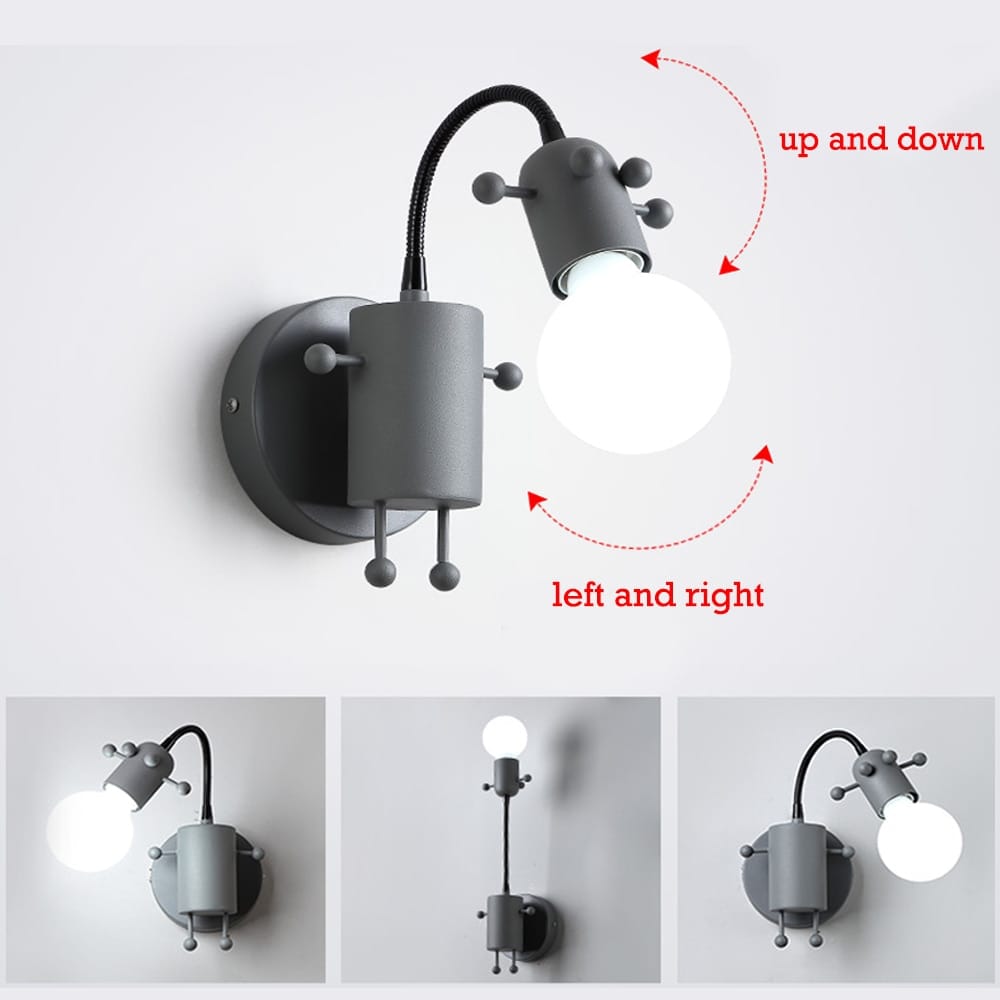 Modern Creative Minimalism Metal Robot Ants Lamps for Kids