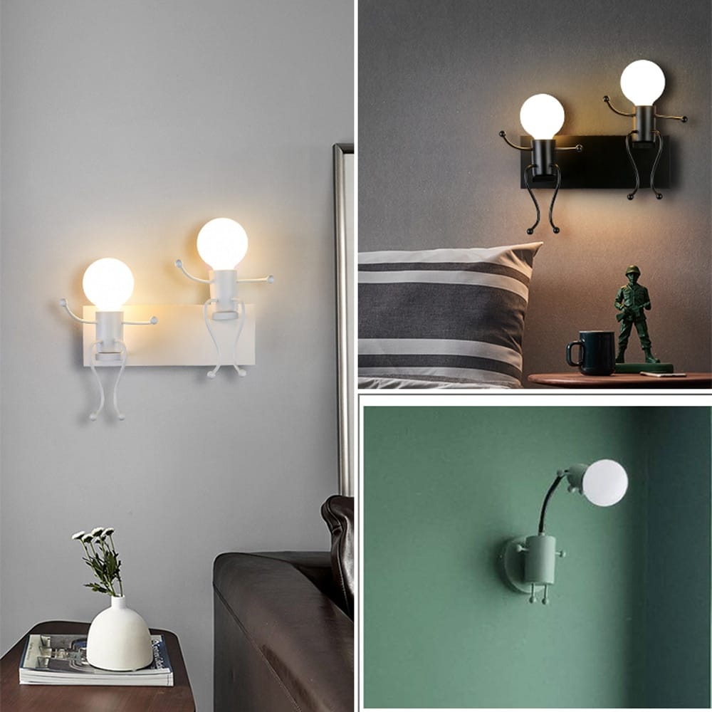 Modern Creative Minimalism Metal Robot Ants Lamps for Kids
