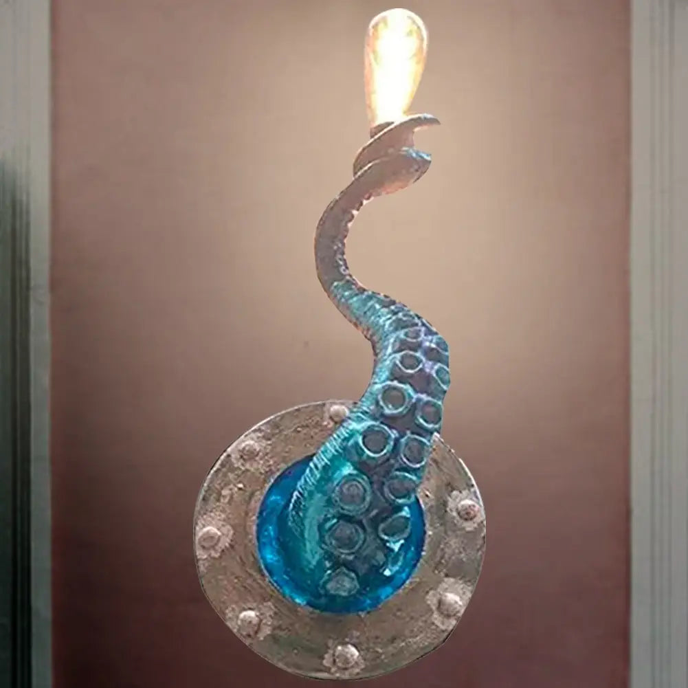 Retro Octopus Tentacle Wall Lamp Red, Purple, Green