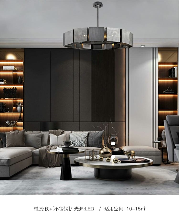 Cora - Postmodern Luxury Black Metal Iron art Round