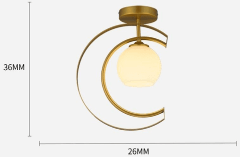 Nordic Creative Bedroom Iron Ceiling Lamp