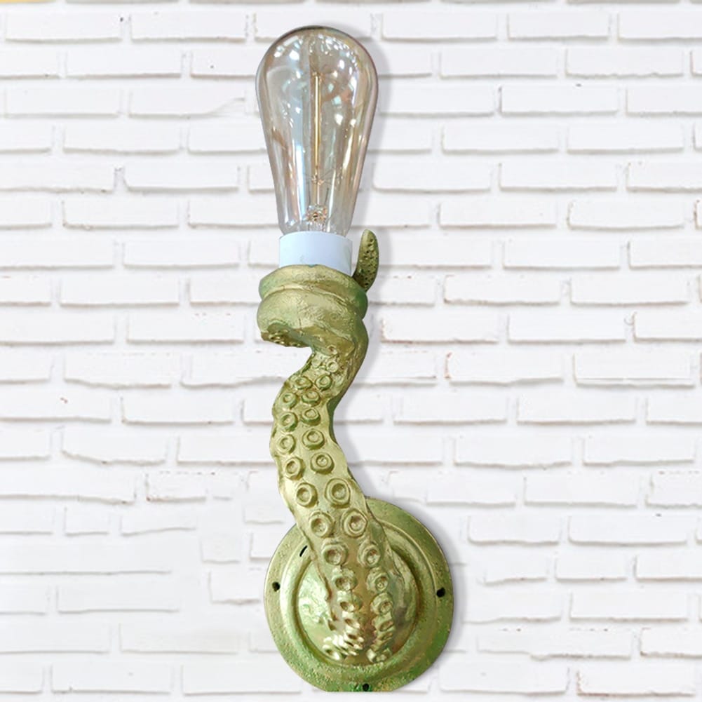 Retro Octopus Tentacle Wall Lamp Red, Purple, Green