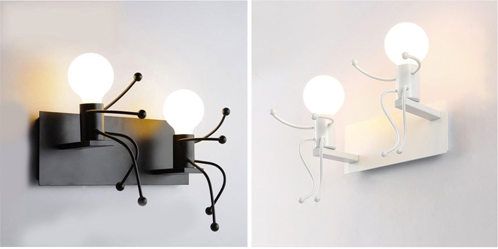 Modern Creative Minimalism Metal Robot Ants Lamps for Kids