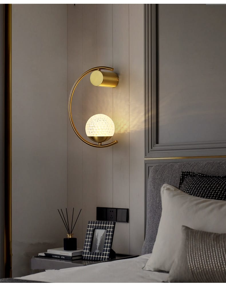 Luxury creative LED Bedside wall lamp