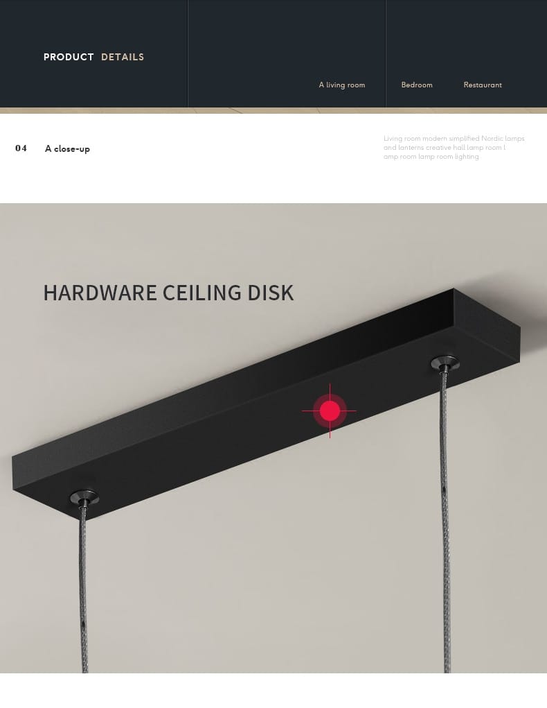 Nora - Linear LED Ceiling Chandelier