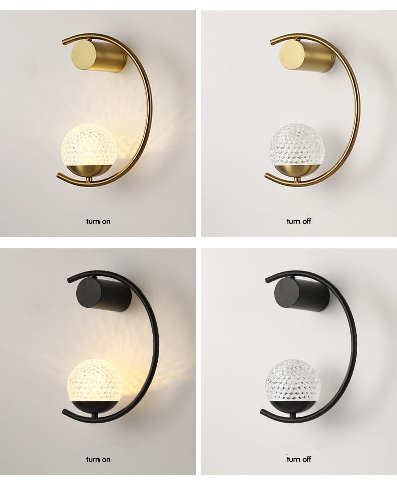 Luxury creative LED Bedside wall lamp