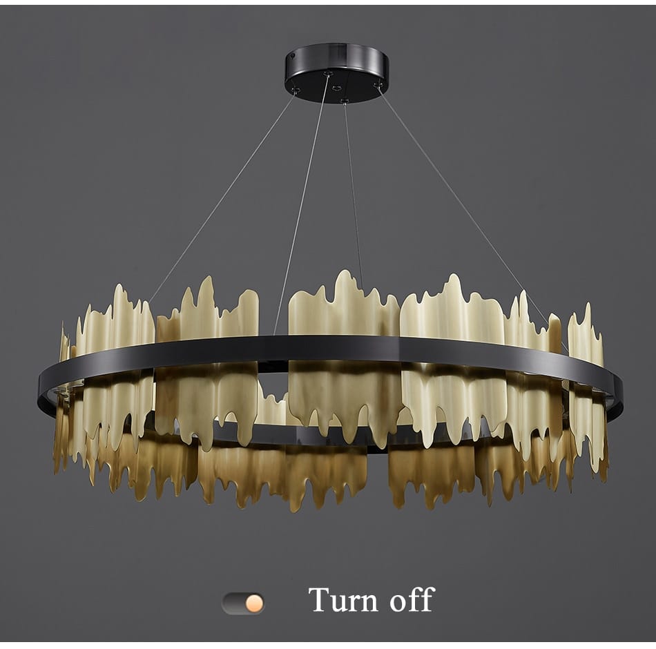 Azalea - Modern Creative Black round LED Chandelier