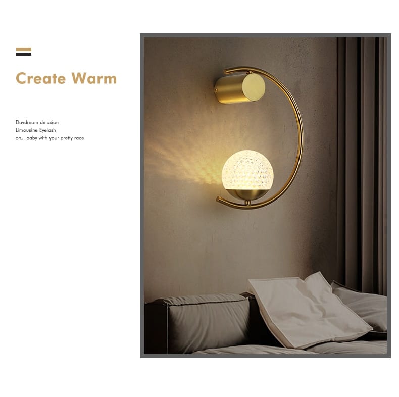 Luxury creative LED Bedside wall lamp