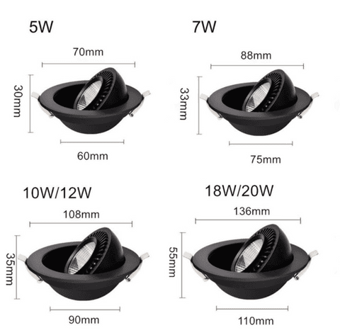 Damaris - Dimmable Led Down light lamp COB Ceiling Light 5w