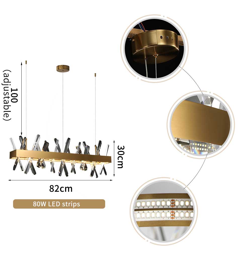 Crysta - Modern Crystal Chandelier For Living Room Dining