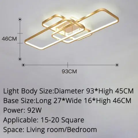 Living Room Lamp Simple Modern Atmosphere Home Rectangular