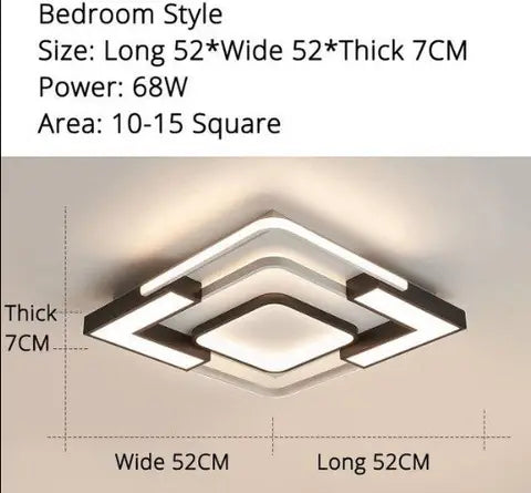 Modern LED Ceiling Light With Remote Control For Living Room
