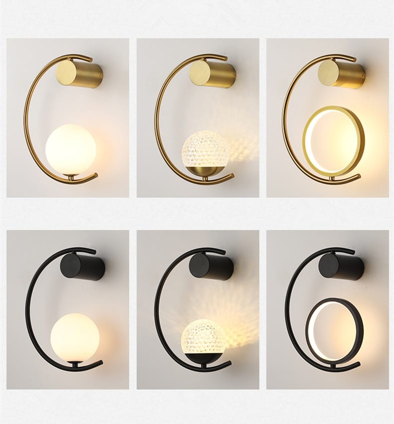 Luxury creative LED Bedside wall lamp