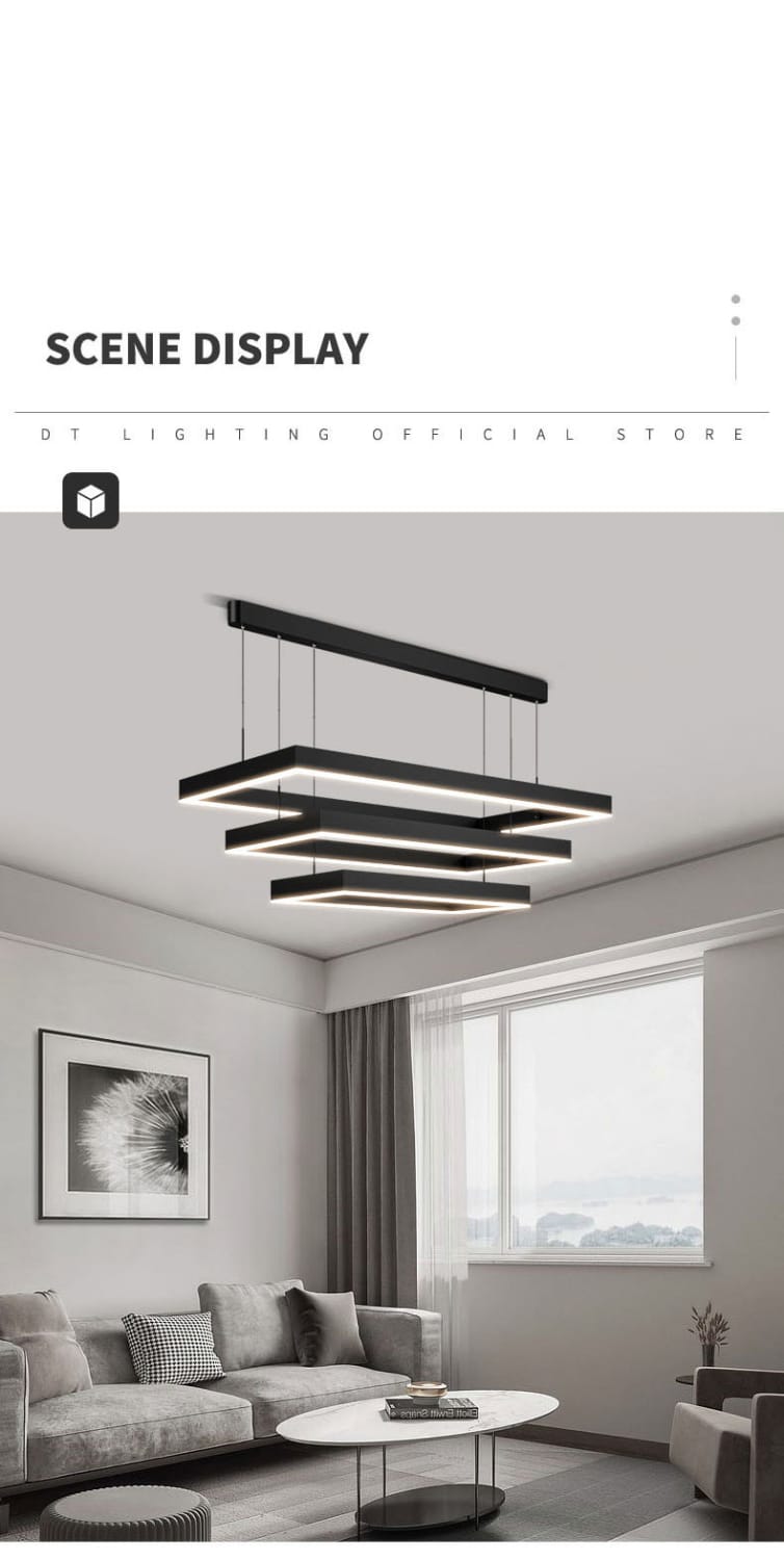Nova - Minimalist Rectangle Creative Chandelier