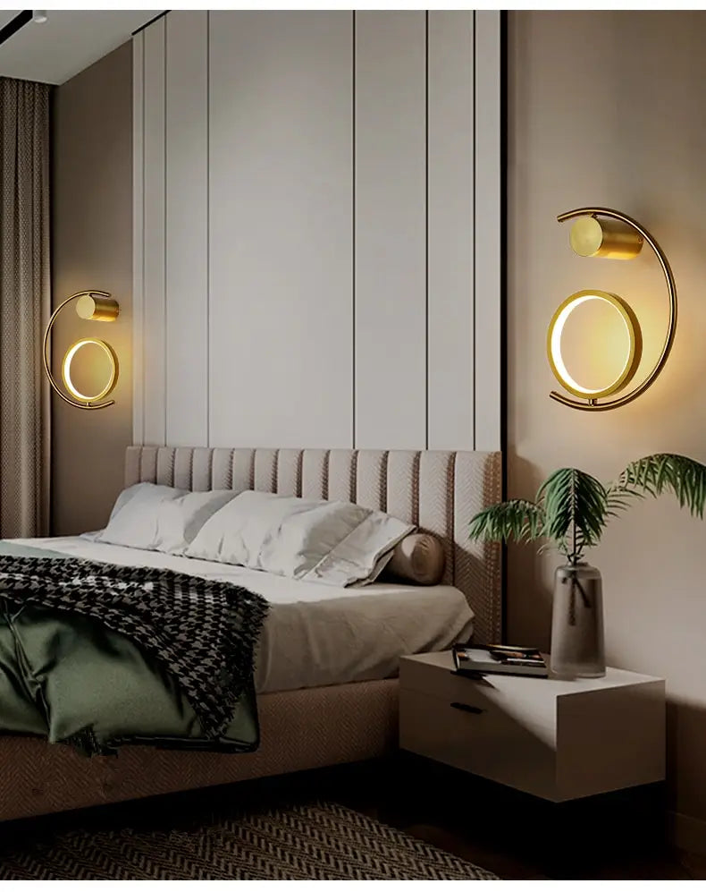 Luxury creative LED Bedside wall lamp