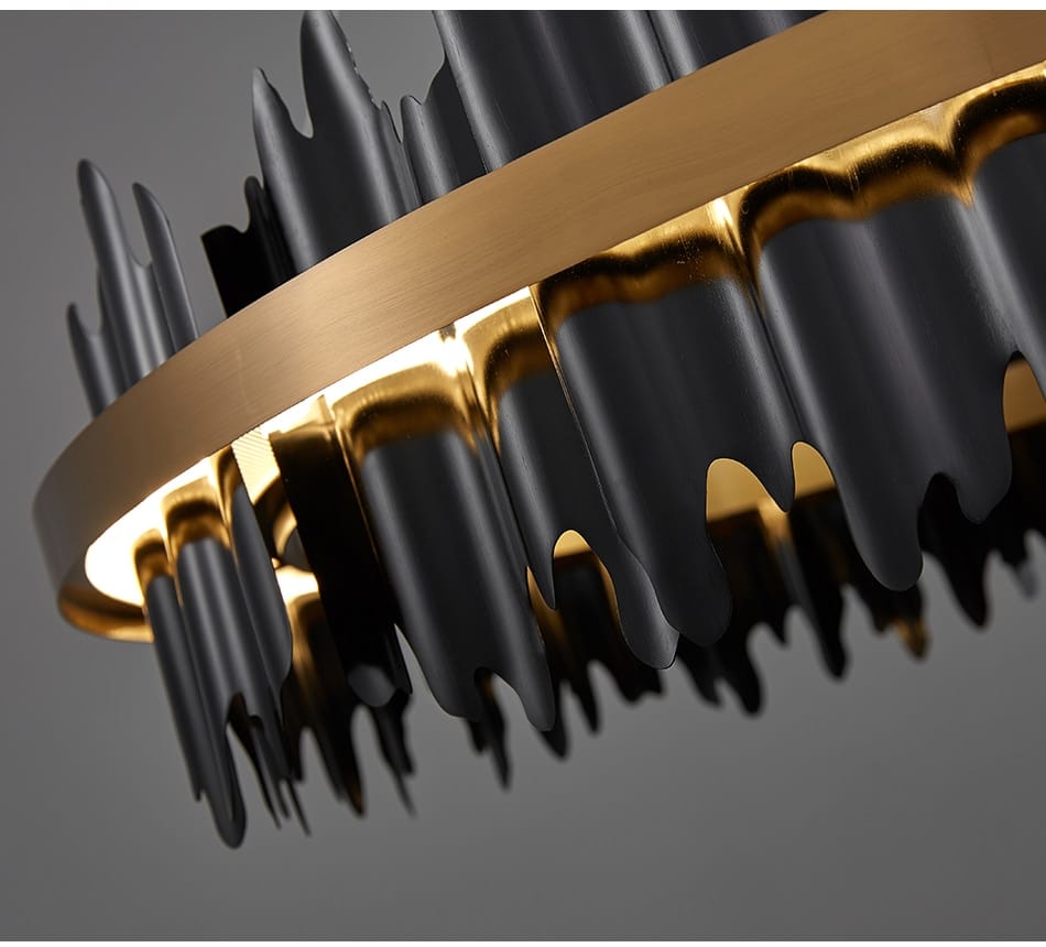Azalea - Modern Creative Black round LED Chandelier