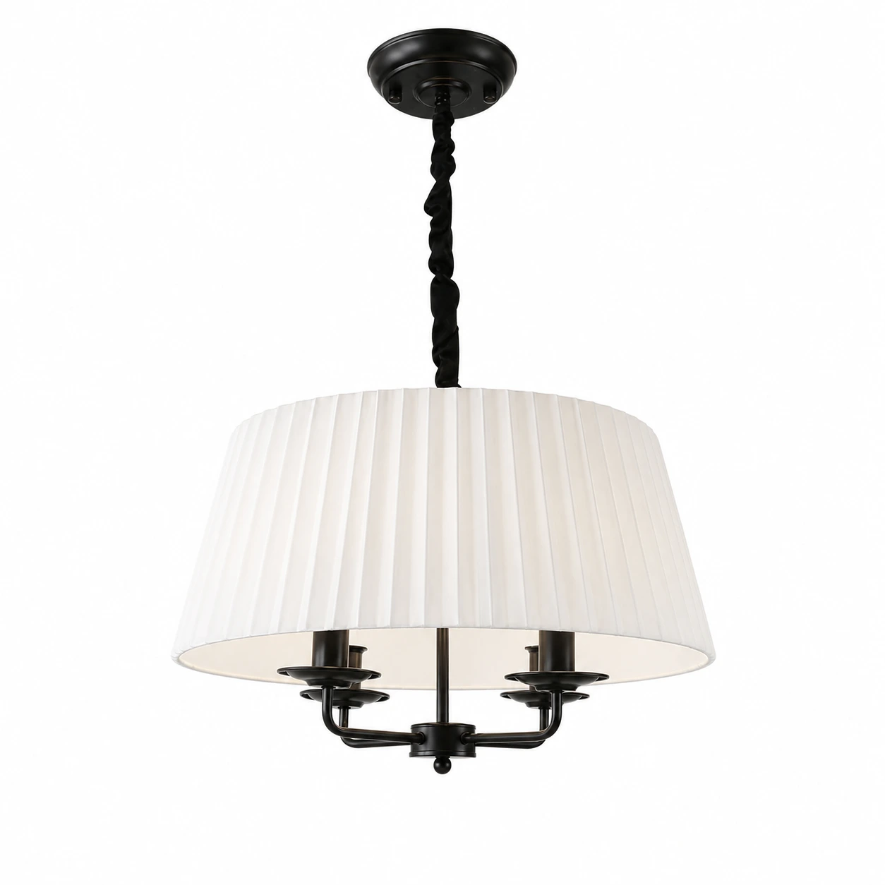 Lámpara de araña Tela con acabado negro