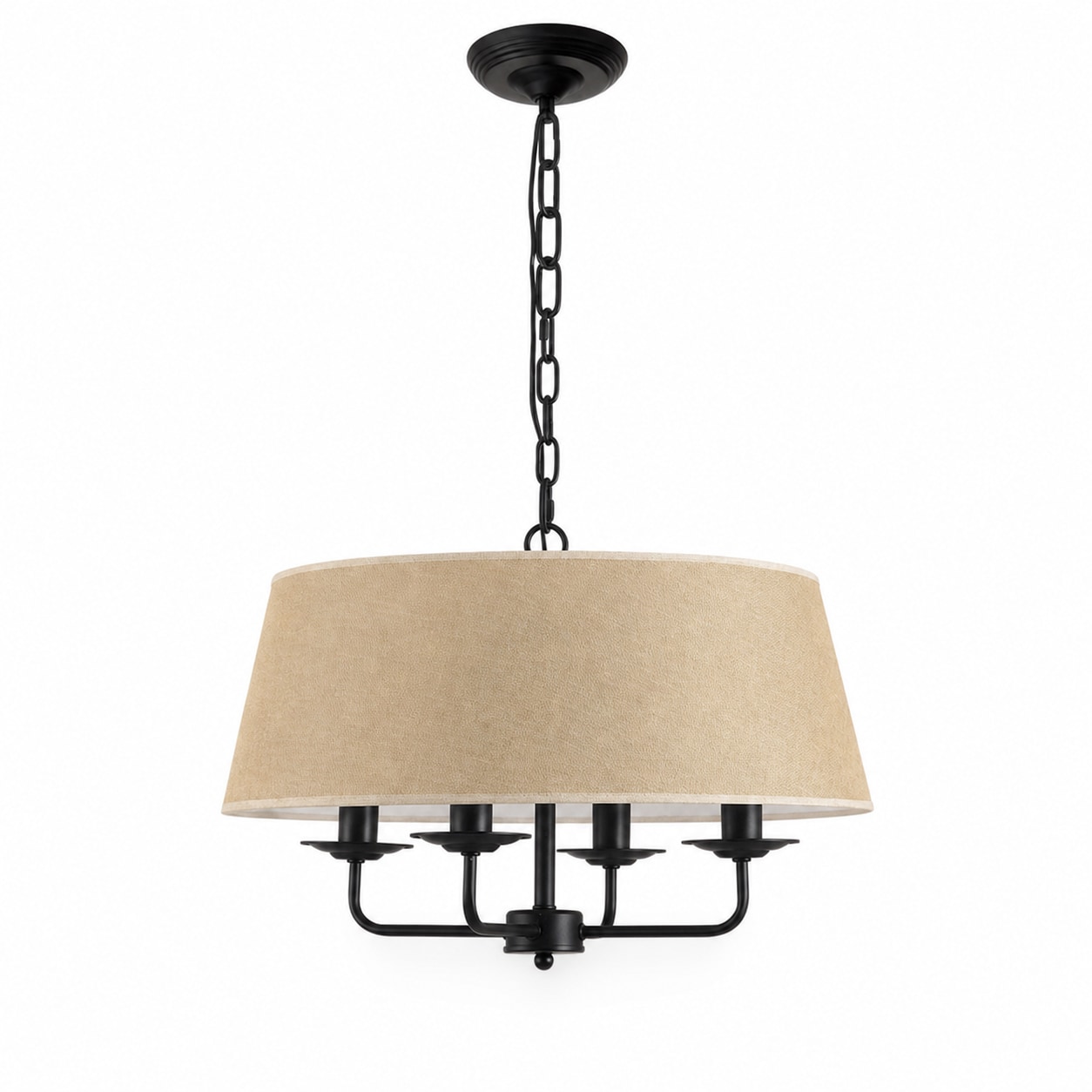 Tela pantalla beige con acabado negro